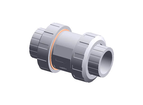 PVC-U ball check valve,1 1/2in pipe ID