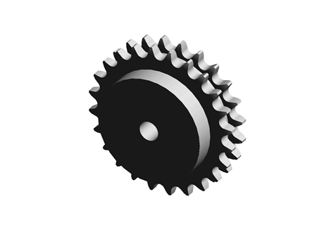 DUPLEX SPROCKET WITH SINGLE HUB AND ROUG