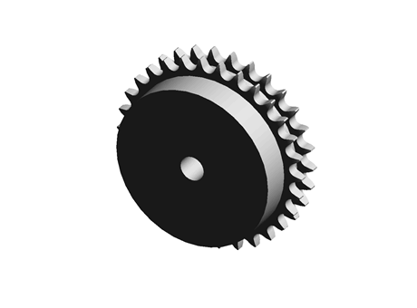 DUPLEX SPROCKET WITH SINGLE HUB AND ROUG