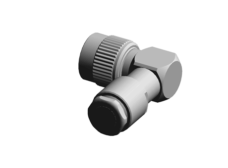 Radiall Right Angle 50Ω Cable Mount TNC Connector, RG141, RG142, RG223, RG400, RG58