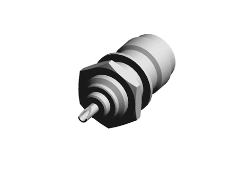 Radiall Straight 50Ω Panel Mount TNC Connector, Solder Termination