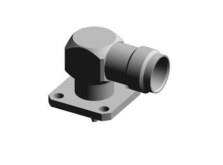 Radiall Right Angle 50Ω Panel Mount TNC Connector, Solder Termination