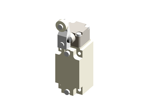 D4B-N Safety Switch With Roller Lever Actuator, Metal, NO/NC