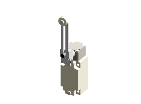 D4B-N Safety Switch With Roller Lever Actuator, Metal, NO/NC