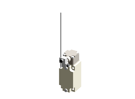 D4B-N Safety Switch With Rod Lever Actuator, Metal, NO/NC