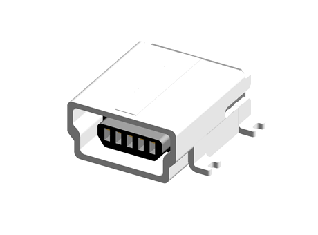 ASSMANN WSW, SMT Mount Type B Mini USB Connector, Receptacle
