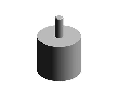 Paulstra Cylindrical Stop Damper 50mm, 10J, 190daN