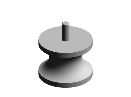 Paulstra Diabolo Stop Damper 57mm, 2J, 75daN