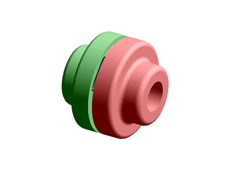 Cast Iron, Natural Rubber Flexible Beam Coupling, 633041, Bore A 14mm Bore B 14mm Push Fit