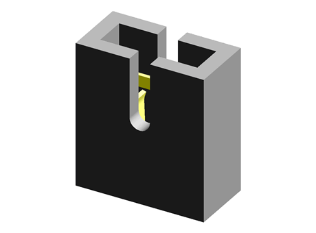 2.00mm shunt, 2 way, black