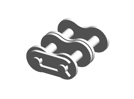 DUPLEX CONNECTING CHAIN LINK, ANSI