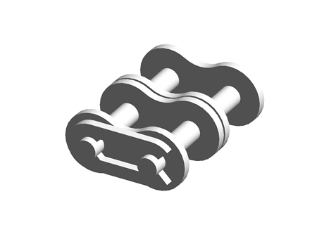 DUPLEX CONNECTING CHAIN LINK, ANSI