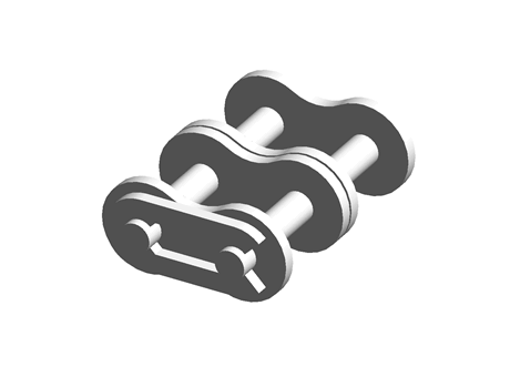 DUPLEX CONNECTING CHAIN LINK, ANSI