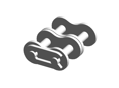 DUPLEX CONNECTING CHAIN LINK, ANSI