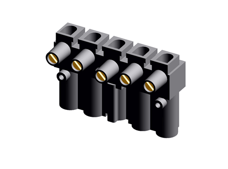 Blk ST18-3 panel skt,screw terminal