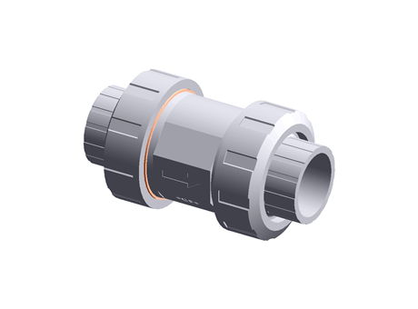 PVC-U ball check valve,1in pipe ID