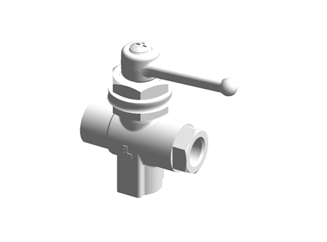 BALL VALVE 3WAY 1/4"BSP PANMTG