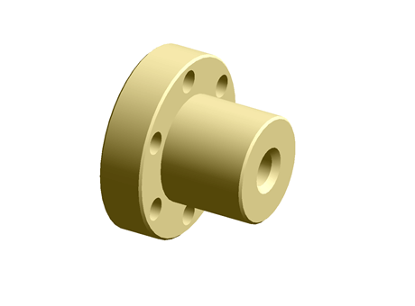 Flanged Bronze Nut for 12 X 3 Lead Screw