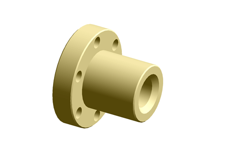 Flanged Bronze Nut for 22 X 5 Lead Screw