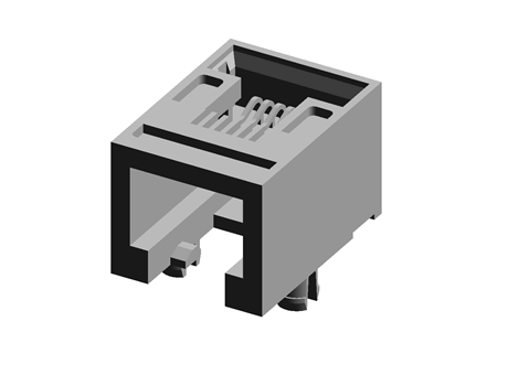 Molex Cat3 6P/6C Right Angle Surface Mount Female RJ12 Unshielded RJ12 Connector