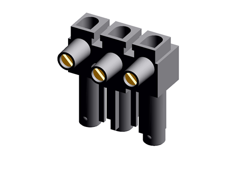 Blk ST18-3 cable mount skt, screw type