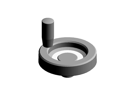 Rimmed phenolic handwheel,100mm dia