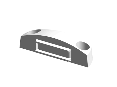Screw-on magnetic catch + plate 54x16mm