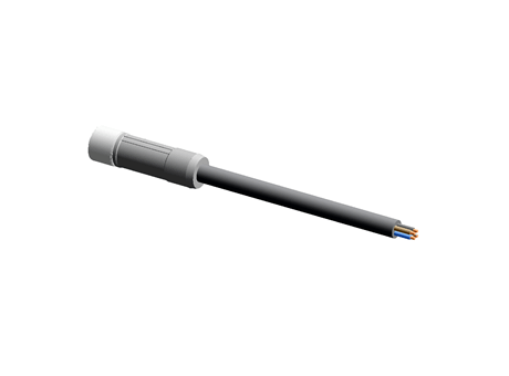 1.5m M12 Power Cable, PUR, 4 Pole