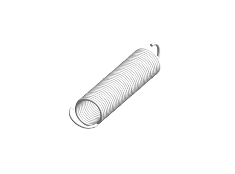 RS PRO Steel Extension Spring, 66.2 mm x 13 mm OD