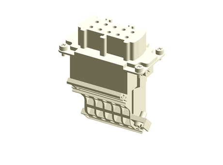 09330104725 - Harting 电源连接器 Han B 系列 10触点 10P+E极 IP65 插座 尺寸 6 B