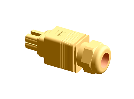 Han Push Pull Series 5 Way Male 16A Connector Kit, includes Housing, Insert