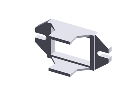 Solid State Relay DIN Rail Adapter for use with REXL2TM, RXM3AB, RXM4AB