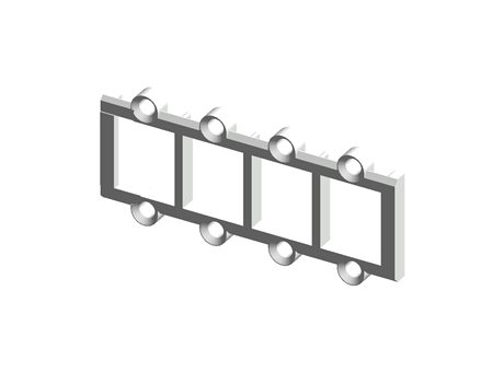 Bastidor Phoenix Contact 1688667, VS-08-A-RJ45/LP-4-IP 20