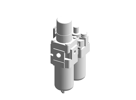 SMC AC30 系列 G 1/4 过滤减压油雾三联套件, 5μm过滤尺寸, -5 → +60°C