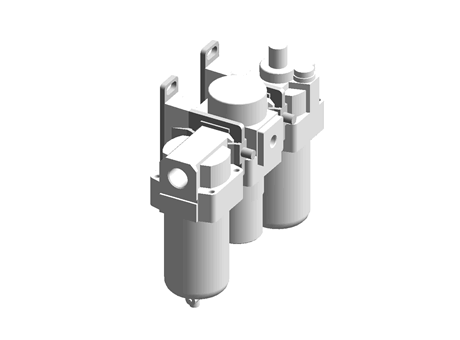 SMC AC30 系列 G 3/8 过滤减压油雾三联套件, 5μm过滤尺寸, -5 → +60°C