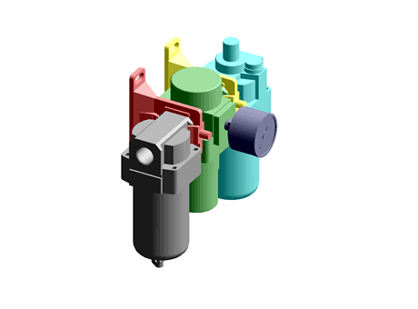 G3/8 FRL Combination Unit w/Manual Drain