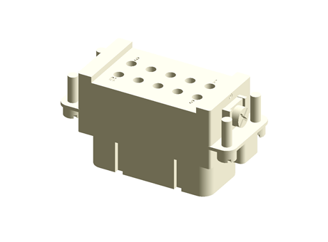 Han A Series size 10 A Panel Mount Connector Insert, Female, 10 Way, 16A, 600 V