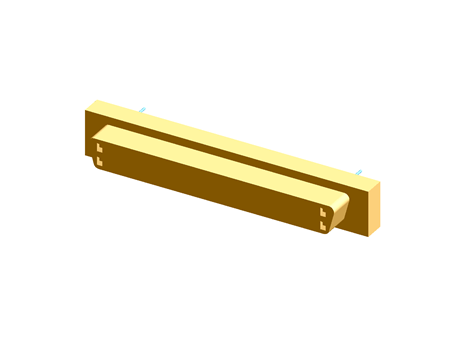 Harting Female 68 Pin Straight Through Hole SCSI Connector 2.54mm Pitch, Solder