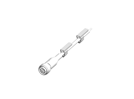 M12 5-pin to M12 4-pin Cable, 2.5m