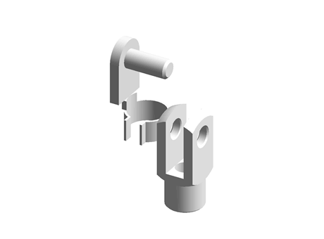Steel short clevis,M4x0.7mm