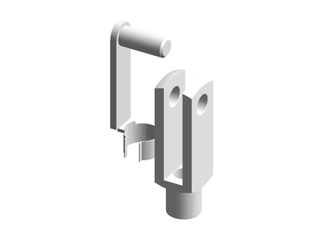 Steel long clevis,M12x1.75mm