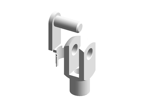 Steel short clevis,M8x1.25mm