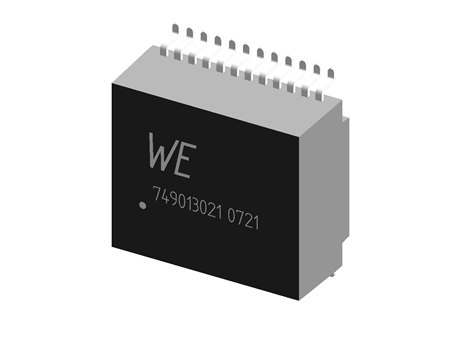 Surface Mount Lan Ethernet Transformer, 13.64 x 6.22 x 14.99mm, 0 → +70 °C
