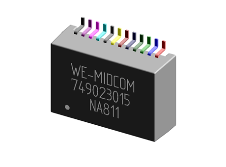 Surface Mount Lan Ethernet Transformer, 18.3 x 12.2 x 6.35mm, 0 → +70 °C
