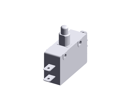 DPDT-NO/NC Button Microswitch, 15 A @ 250 V ac