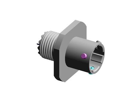Amphenol 62GB Series, 3 Way Cable Mount MIL Spec Circular Connector Receptacle, Pin Contacts,Shell Size 8, Bayonet
