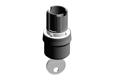 Cabezal de interruptor de llave 3SU1000-4BF01-0AA0 Siemens, 2 Posiciones, Interruptor de llave, Enclavamiento