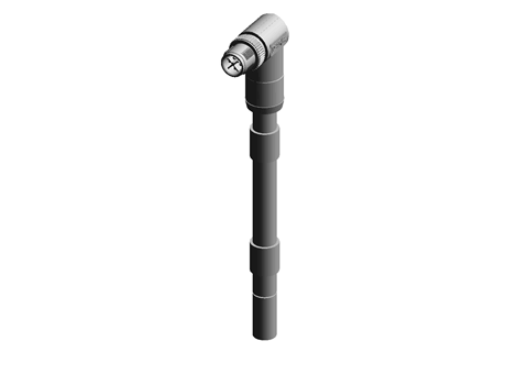 Phoenix Contact, SAC-4P-MRS/ 2.0-PUR PE SCO Series, Right Angle M12 to Unterminated Cable assembly, 2m Cable