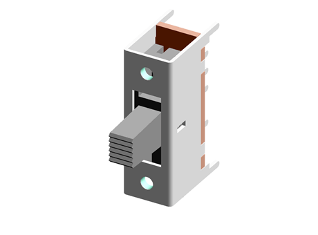 Interruptor de actuador deslizante DP3T, 300 mA a 30 V dc, Montaje en Panel, PCB