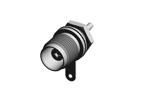 TE Connectivity Straight Standard 50Ω Panel Mount, Bulkhead Fitting TNC Connector, Solder Cup Termination, Coaxial